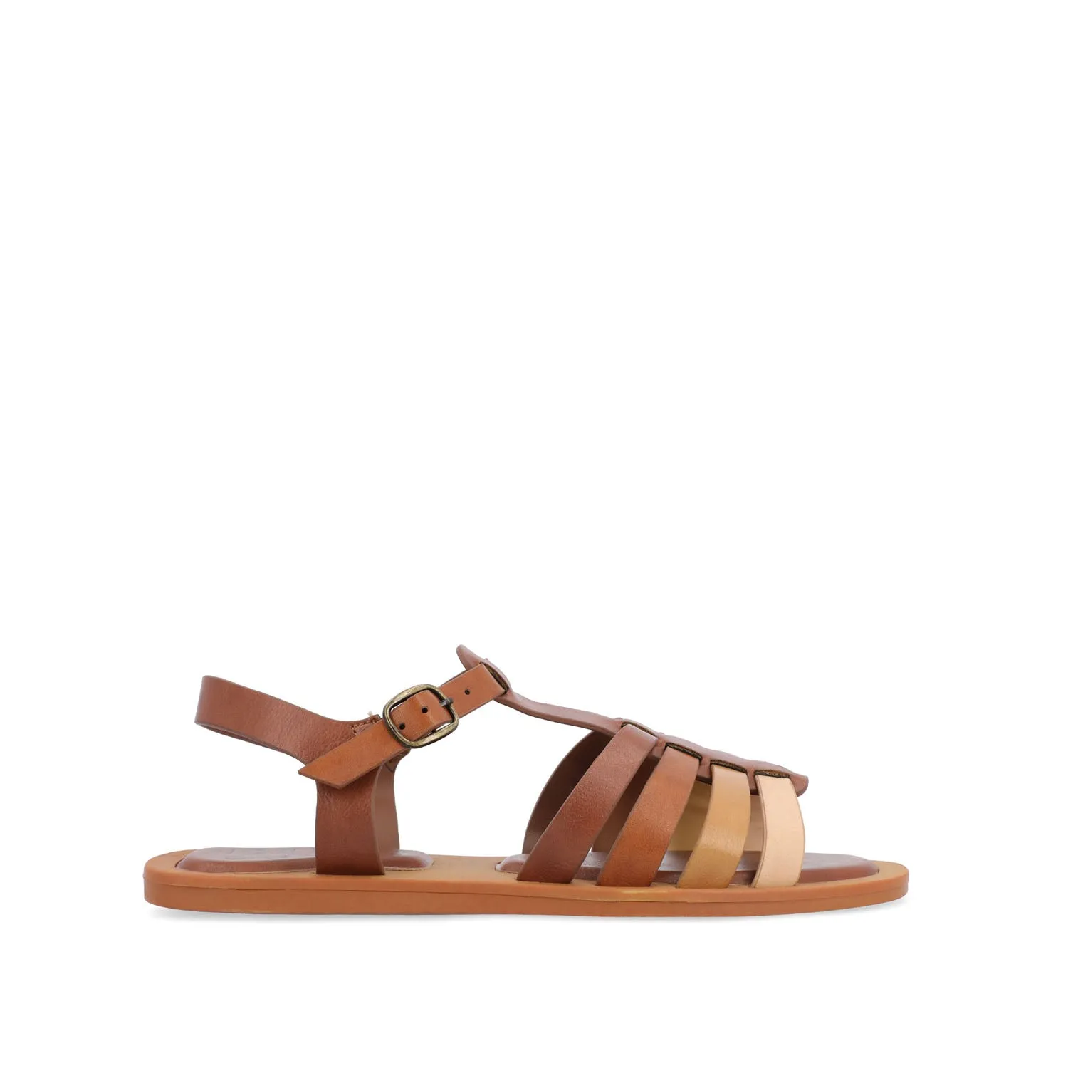 BENICIA FISHERMAN SANDALS IN FAUX LEATHER wide foot