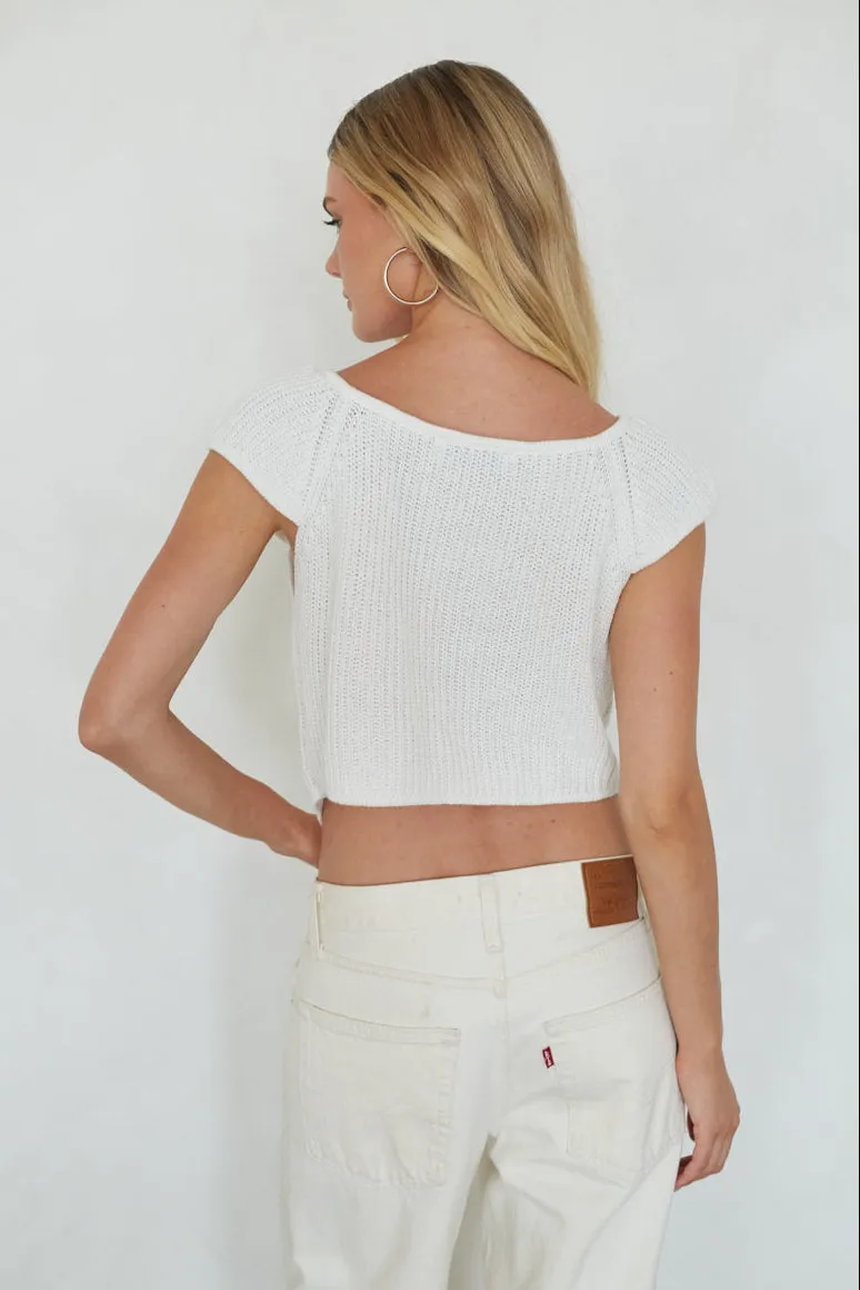 Bettina Front Tie Knit Top breath feel