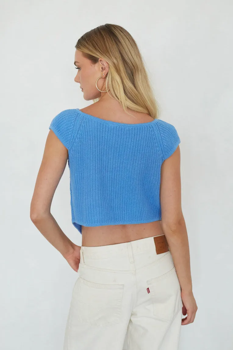 Bettina Front Tie Knit Top breath feel