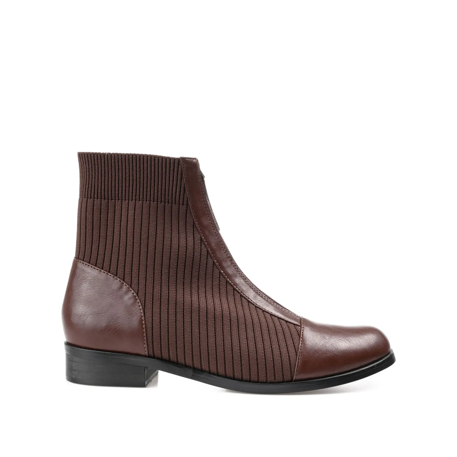 BEXLIE ZIP-UP BOOTIES IN KNIT FABRIC western air