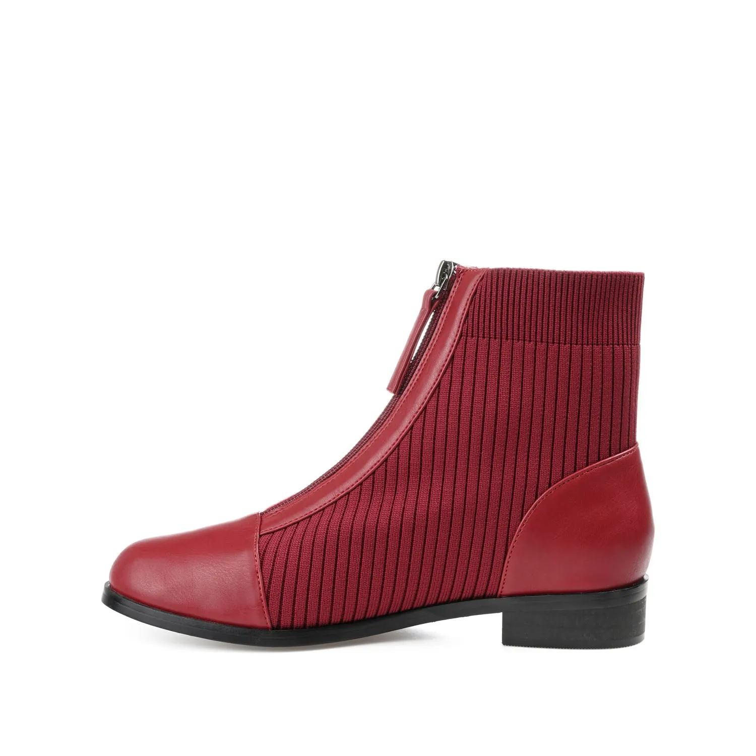 BEXLIE ZIP-UP BOOTIES IN KNIT FABRIC western air