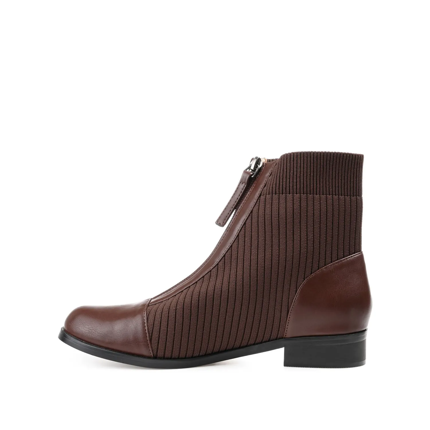 BEXLIE ZIP-UP BOOTIES IN KNIT FABRIC western air