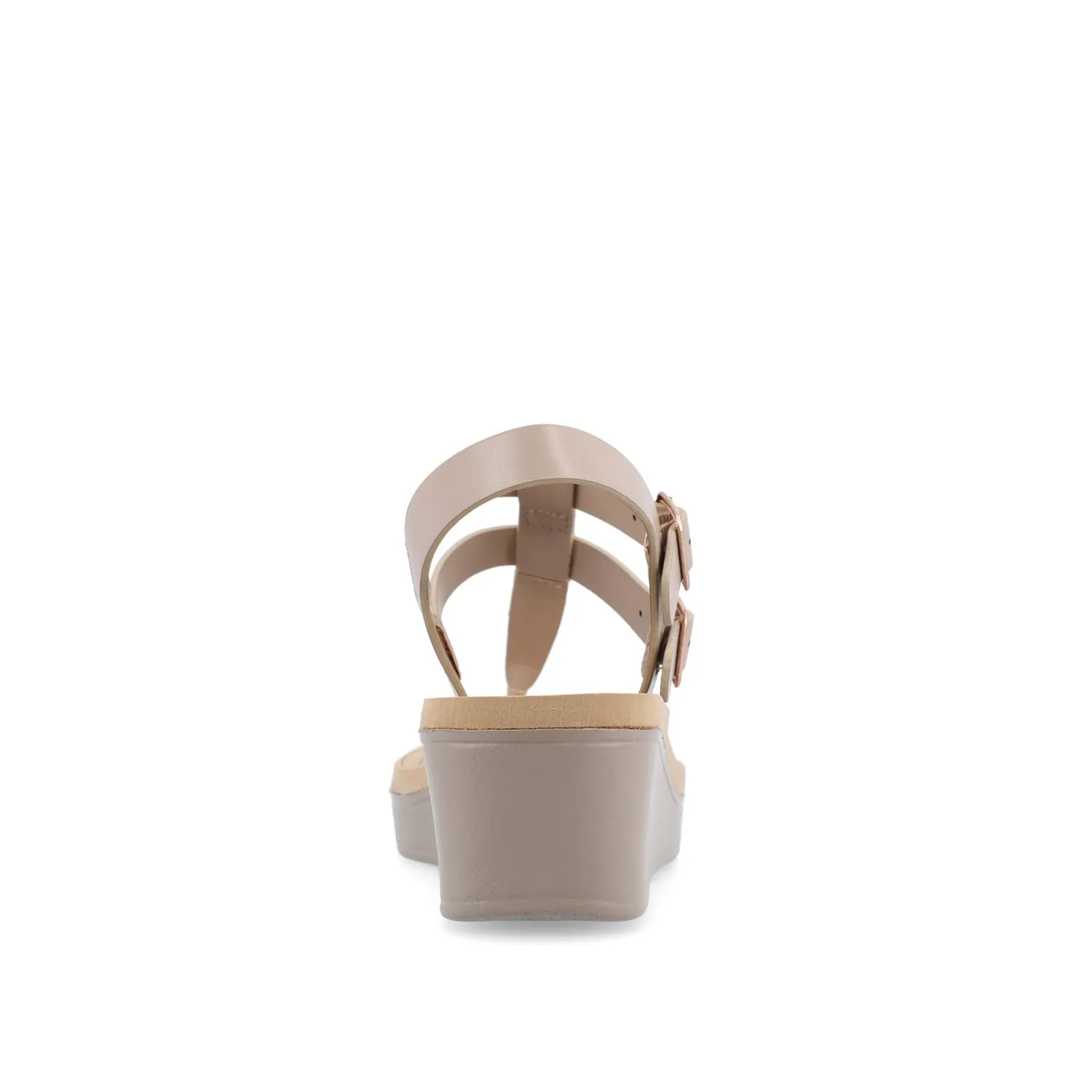 BIANCA WEDGE HEELED SANDALS IN FAUX LEATHER lazy walk