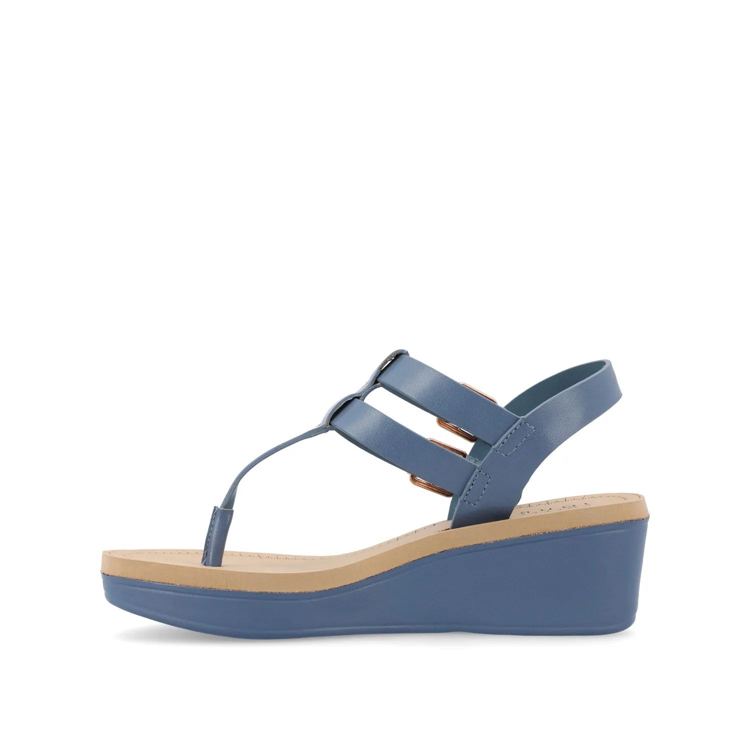 BIANCA WEDGE HEELED SANDALS IN FAUX LEATHER lazy walk