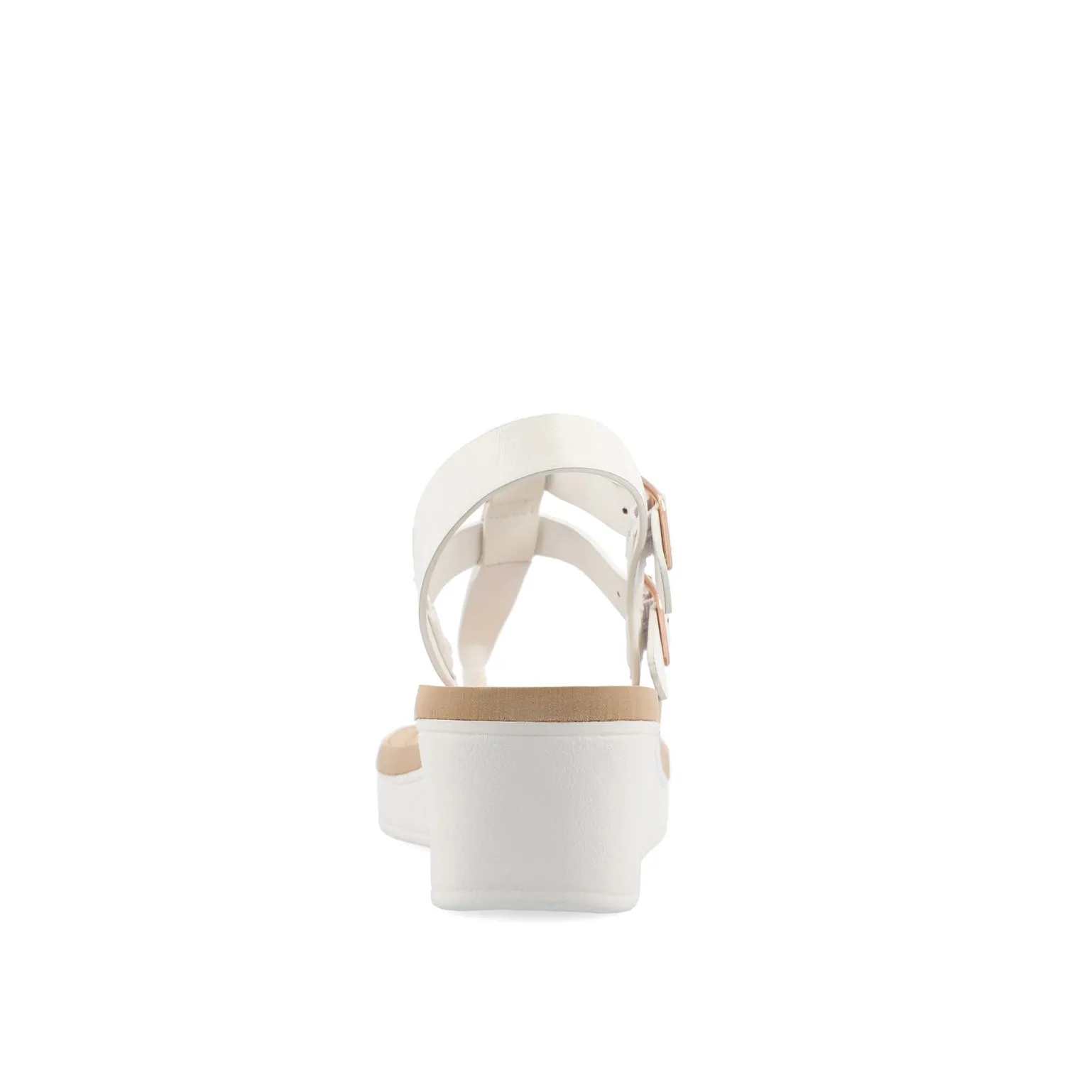 BIANCA WEDGE HEELED SANDALS IN FAUX LEATHER lazy walk
