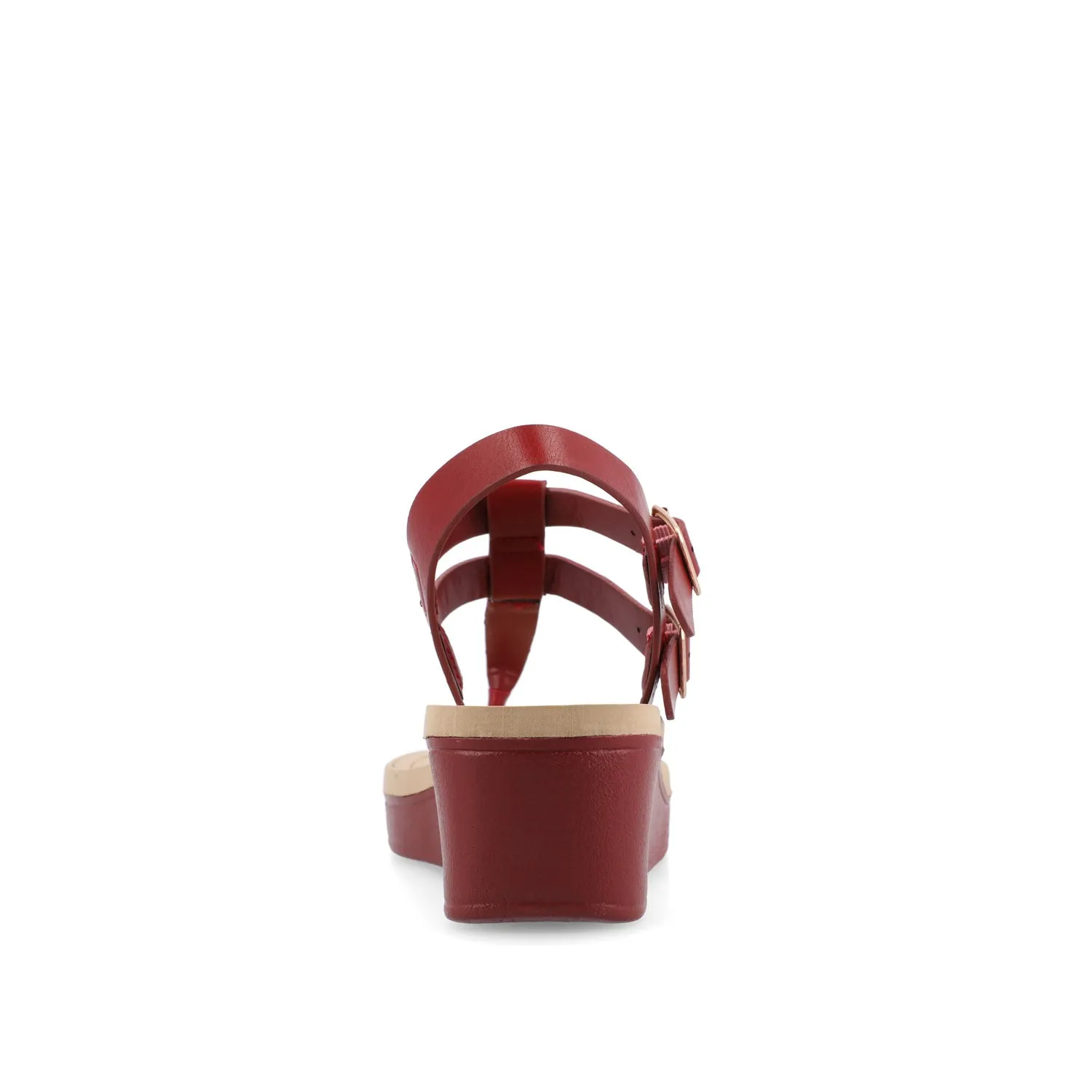 BIANCA WEDGE HEELED SANDALS IN FAUX LEATHER lazy walk