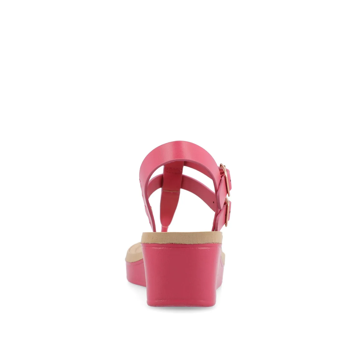 BIANCA WEDGE HEELED SANDALS IN FAUX LEATHER lazy walk