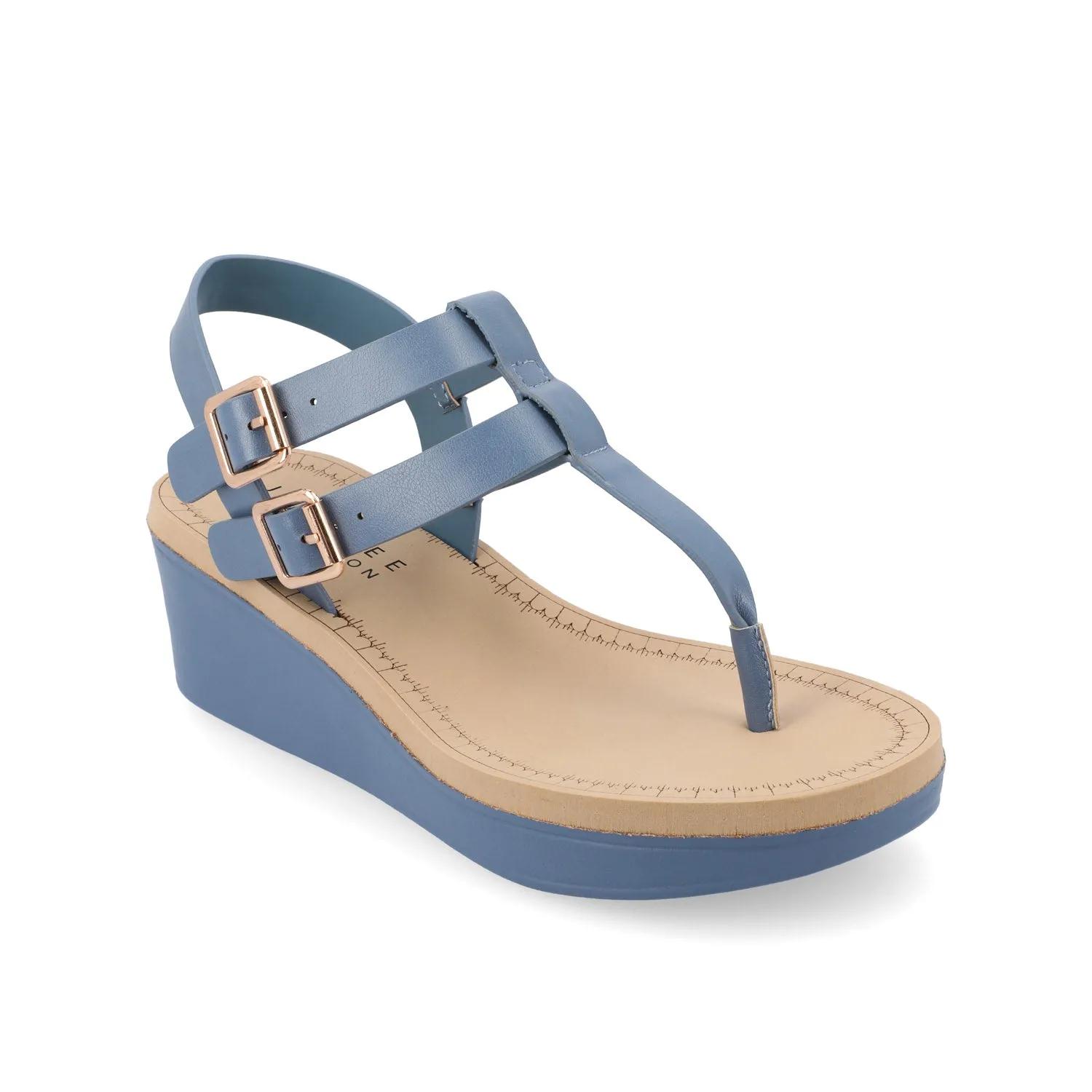 BIANCA WEDGE HEELED SANDALS IN FAUX LEATHER lazy walk