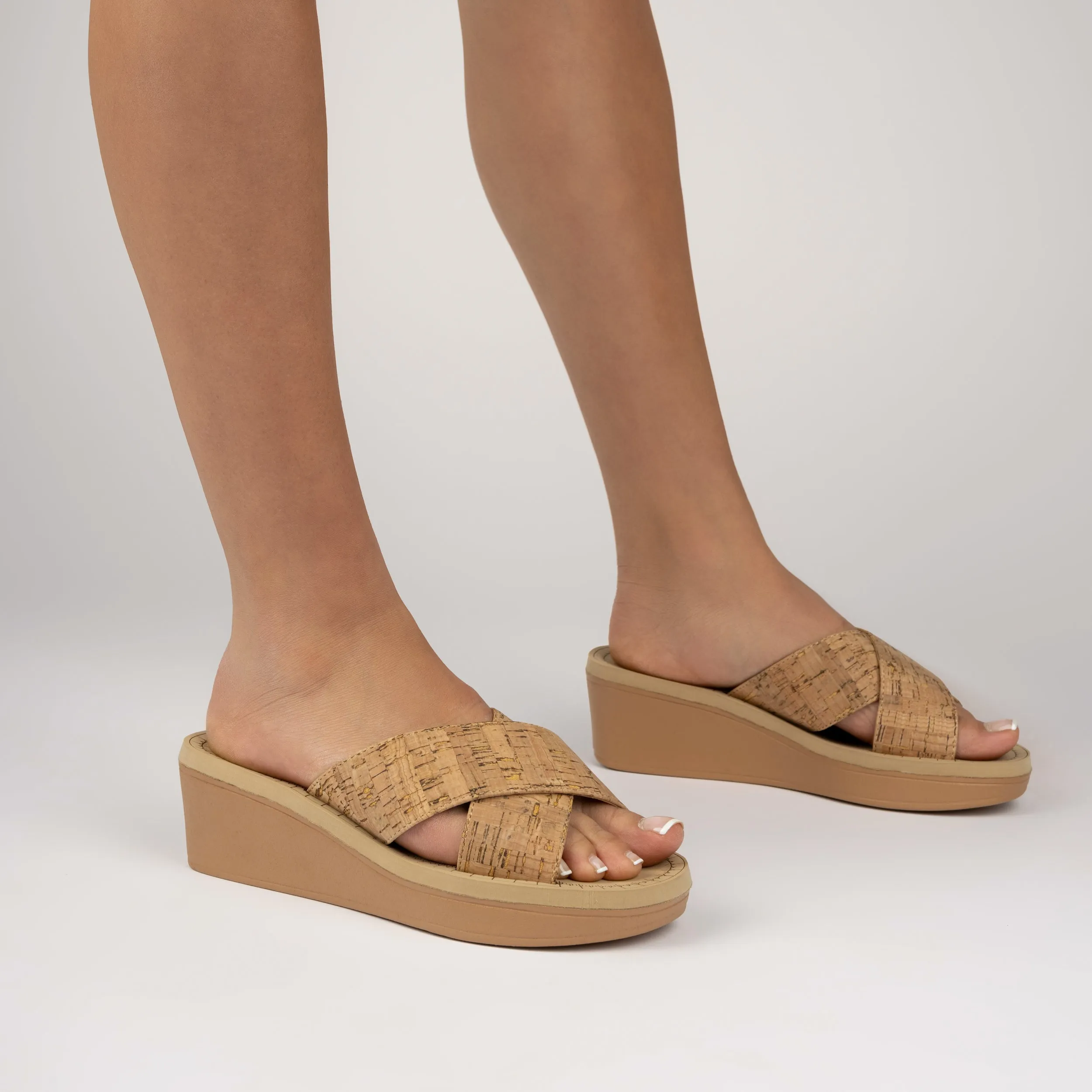 Biara Platform Wedge Sandals glow skin