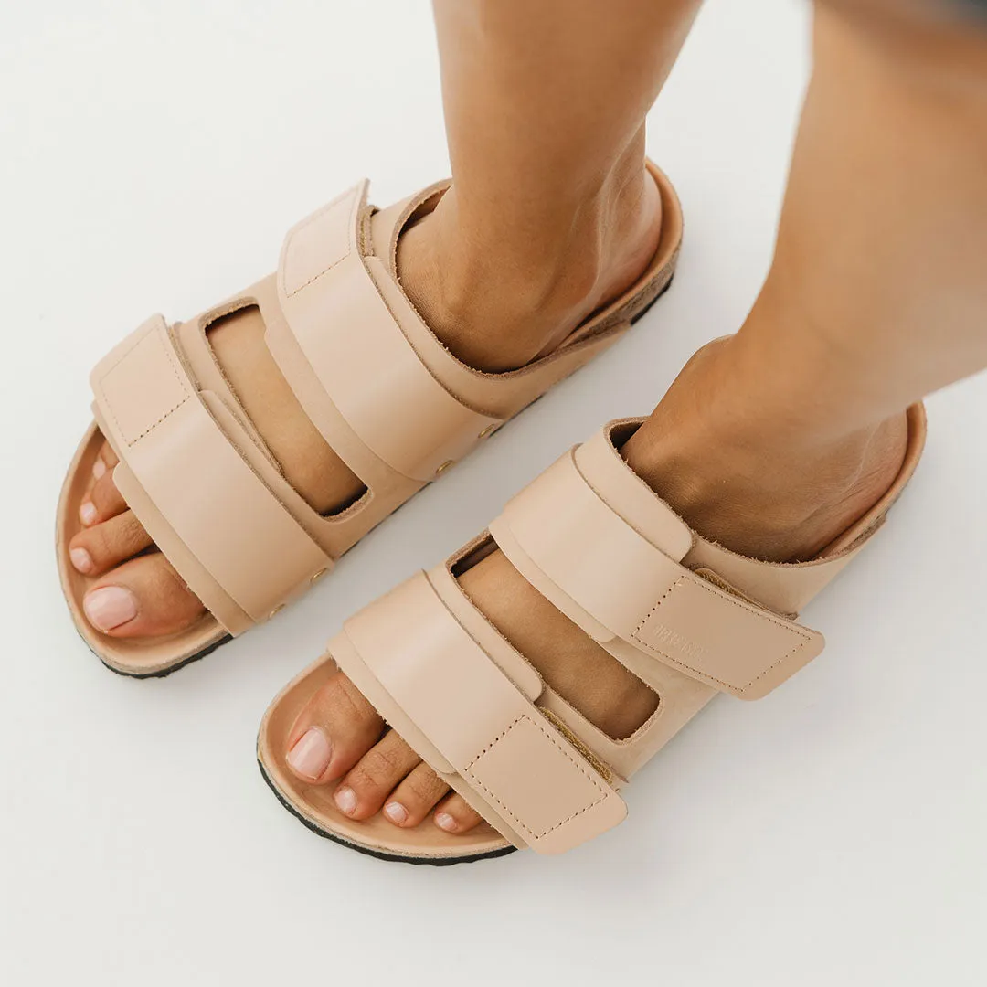 Birkenstock Uji Nubuck Leather-New Beige easy slip