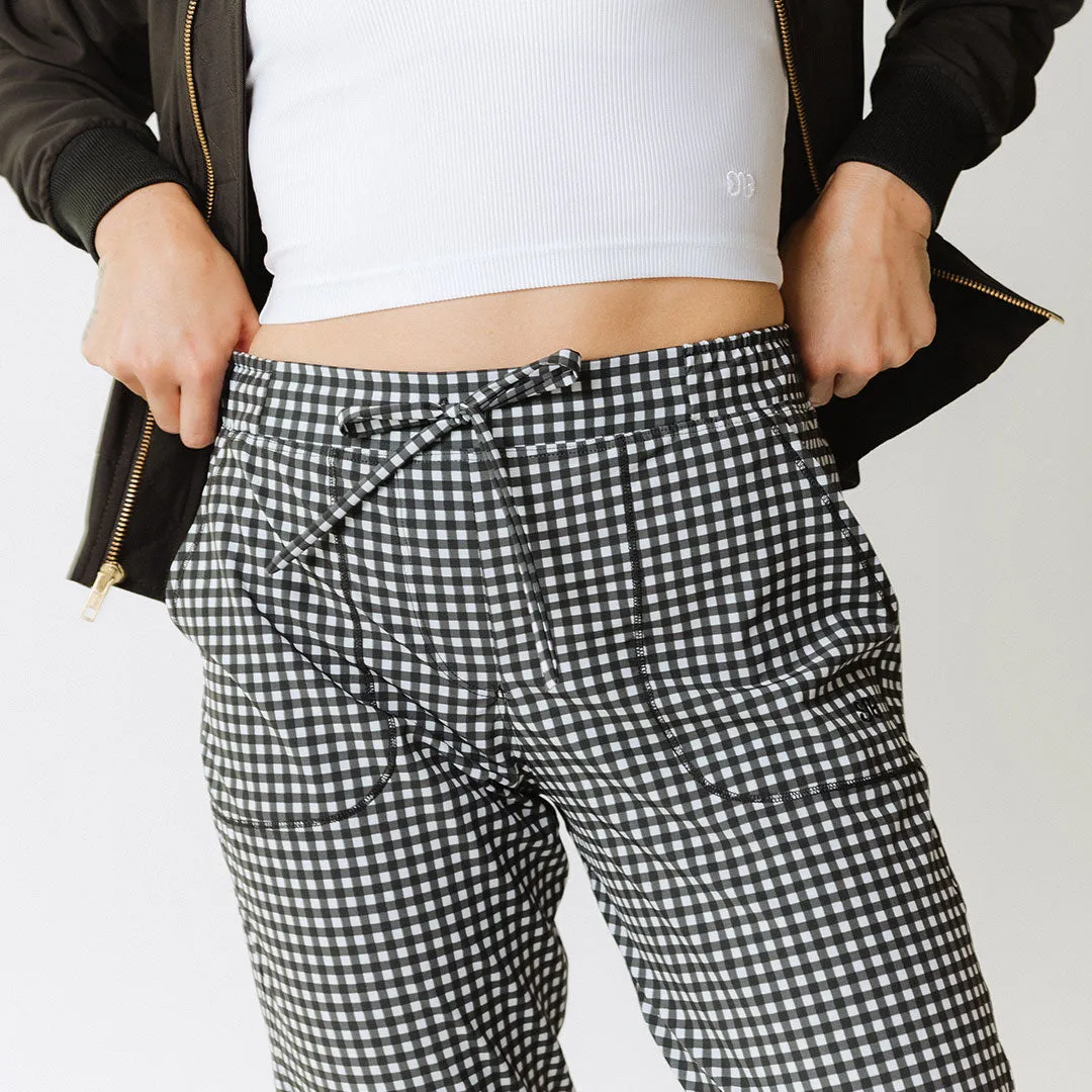 Black Check Jetsetters homewear vibe