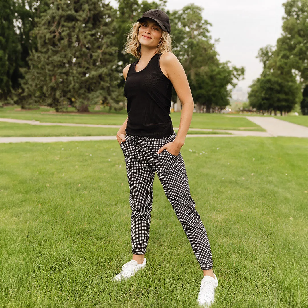 Black Check Jetsetters homewear vibe