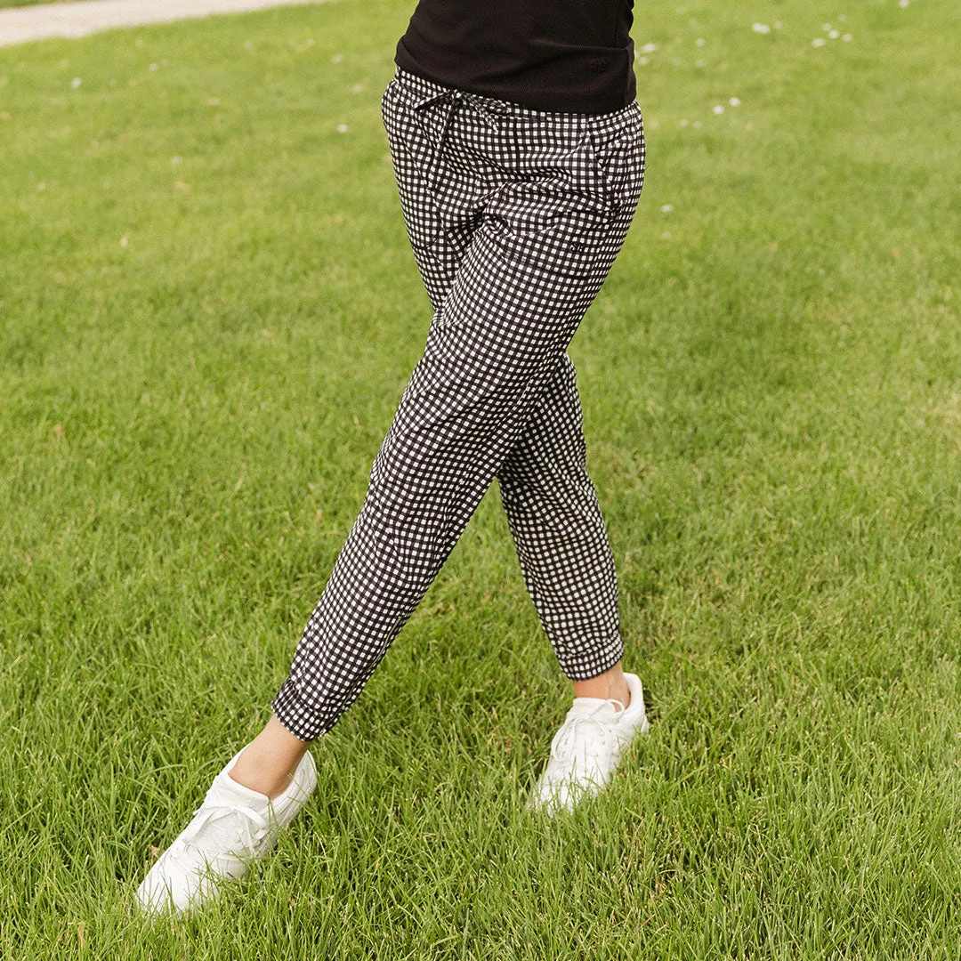Black Check Jetsetters homewear vibe