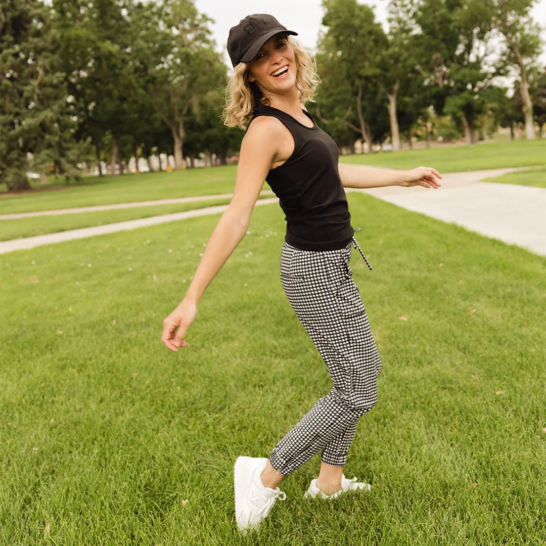 Black Check Jetsetters homewear vibe