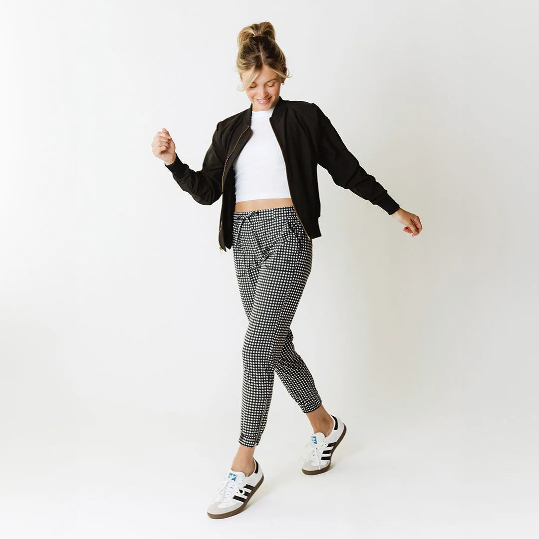 Black Check Jetsetters homewear vibe