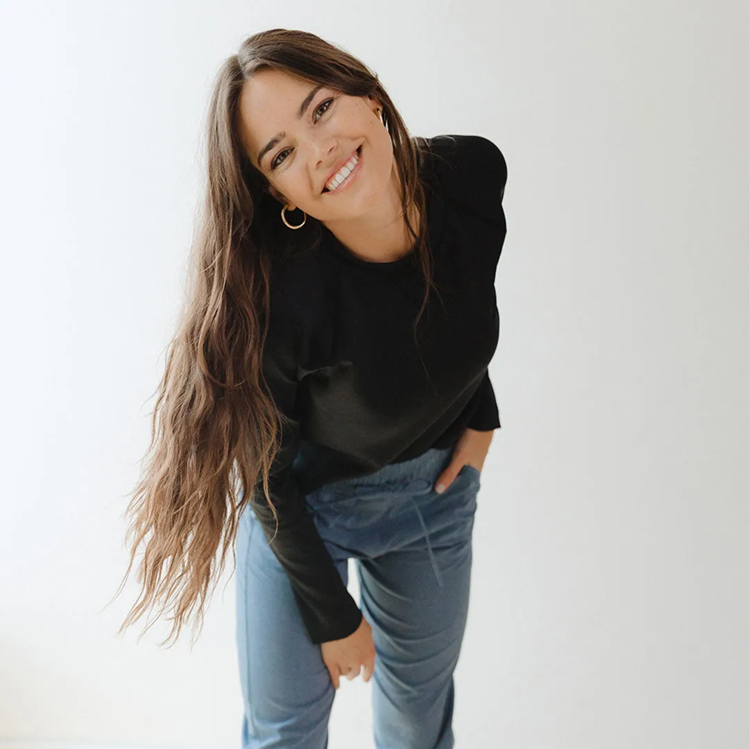 Black Neo Sweatshirt zip mode