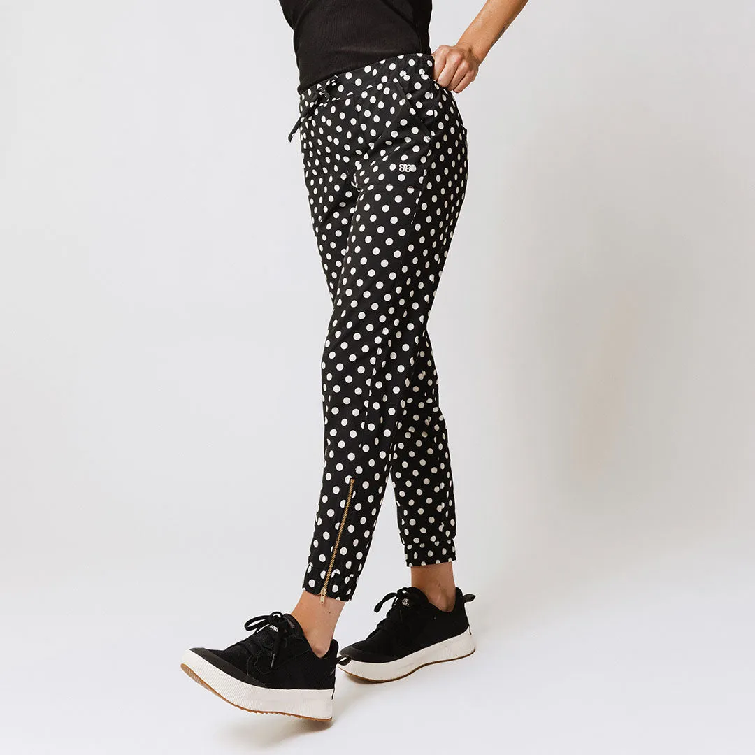 Black Polka Dot Jetsetters light fit