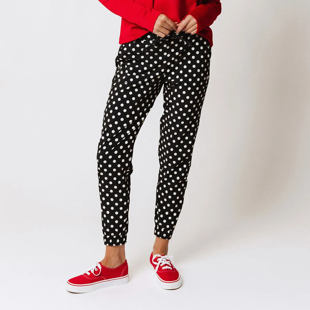 Black Polka Dot Jetsetters light fit