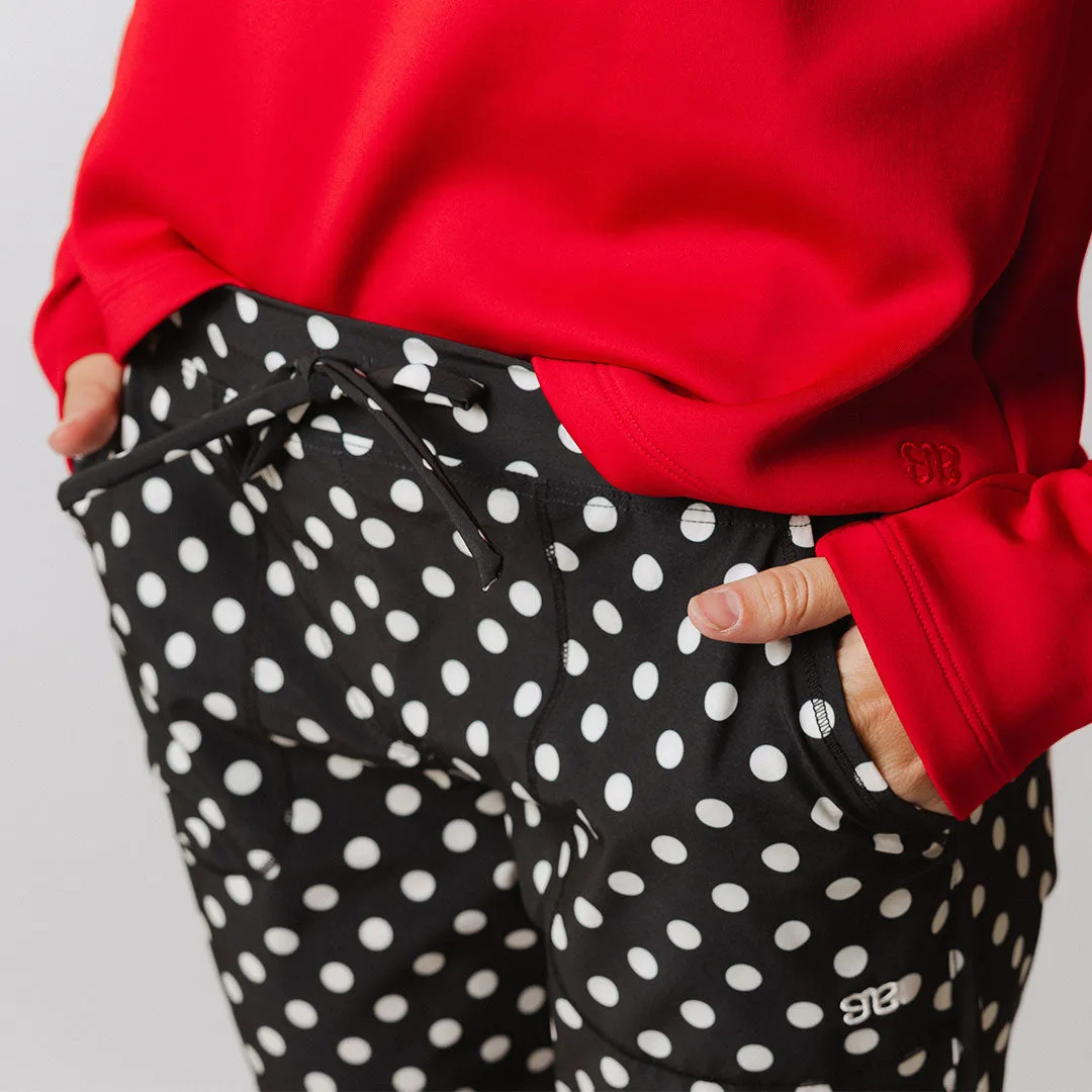 Black Polka Dot Jetsetters light fit