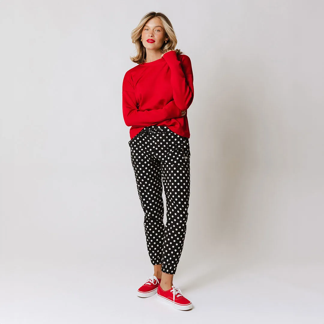 Black Polka Dot Jetsetters light fit