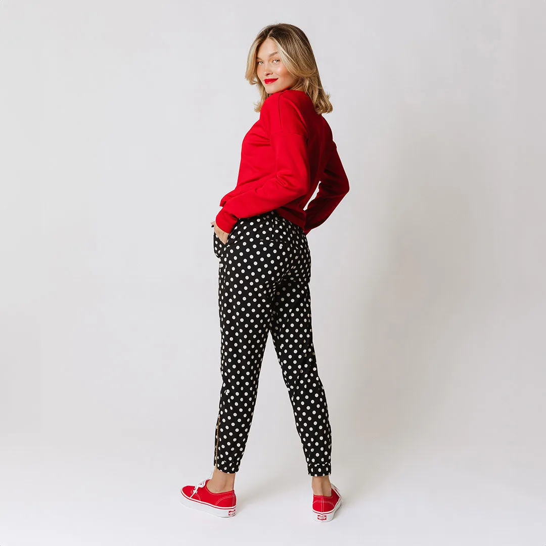 Black Polka Dot Jetsetters light fit