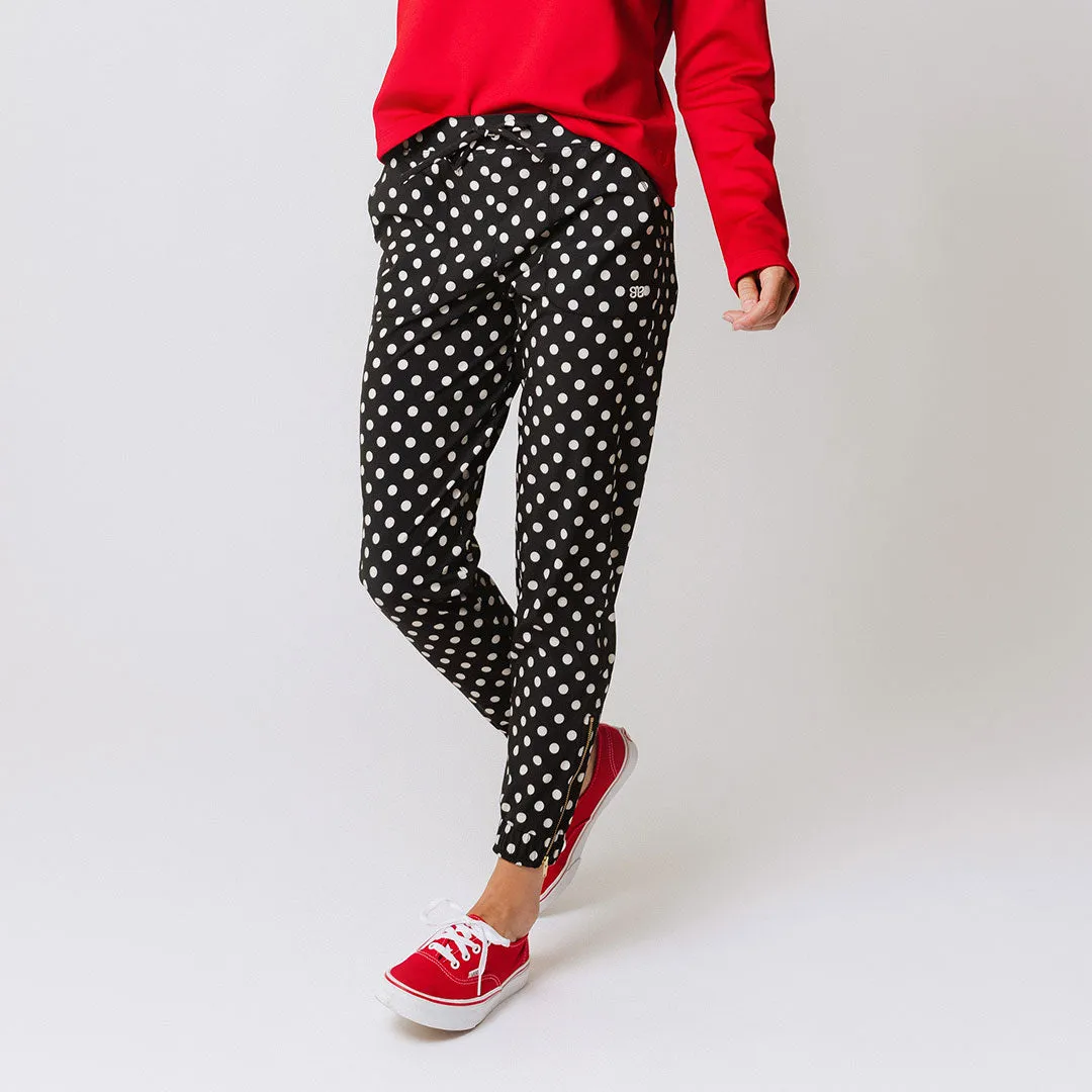 Black Polka Dot Jetsetters light fit