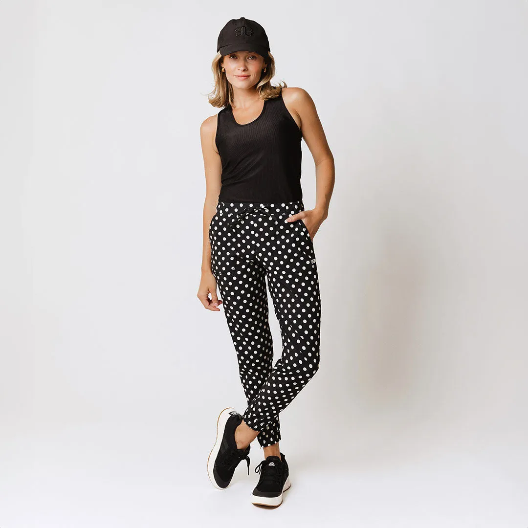 Black Polka Dot Jetsetters light fit