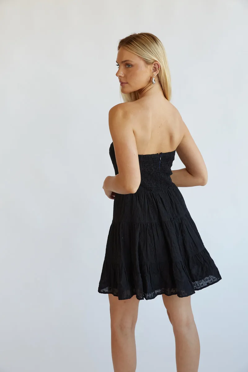 Blythe Embroidered Mini Dress open back