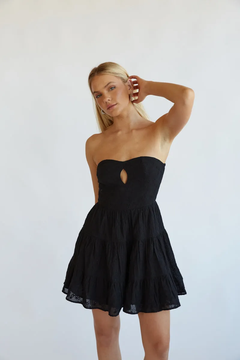 Blythe Embroidered Mini Dress open back