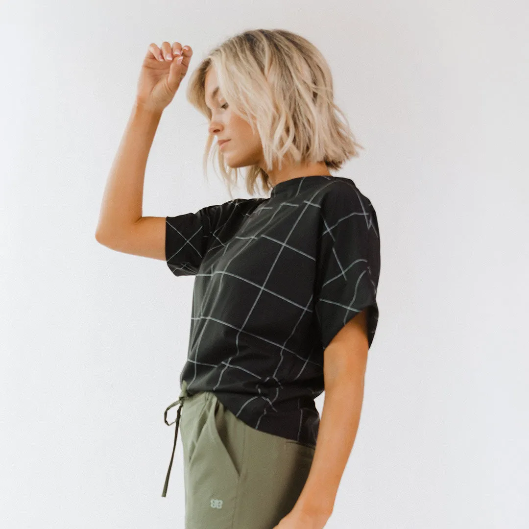 Boss Tee, Black Windowpane neat vibe