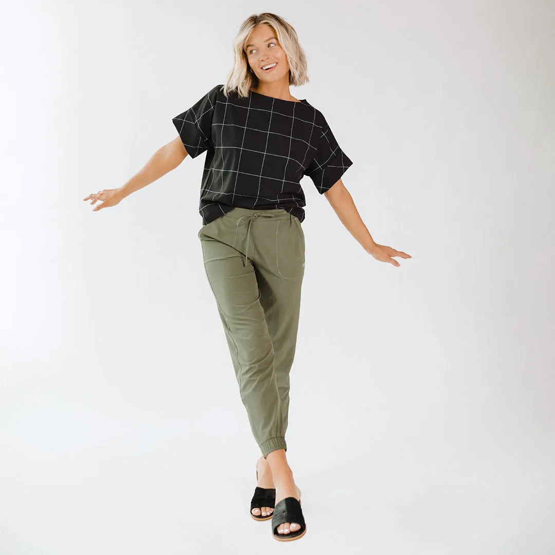 Boss Tee, Black Windowpane neat vibe
