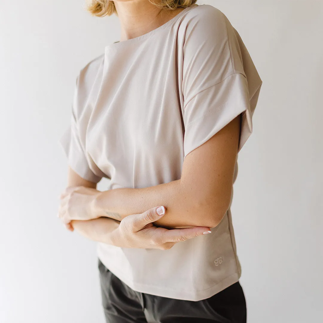 Boss Tee, Cobblestone boxy cut