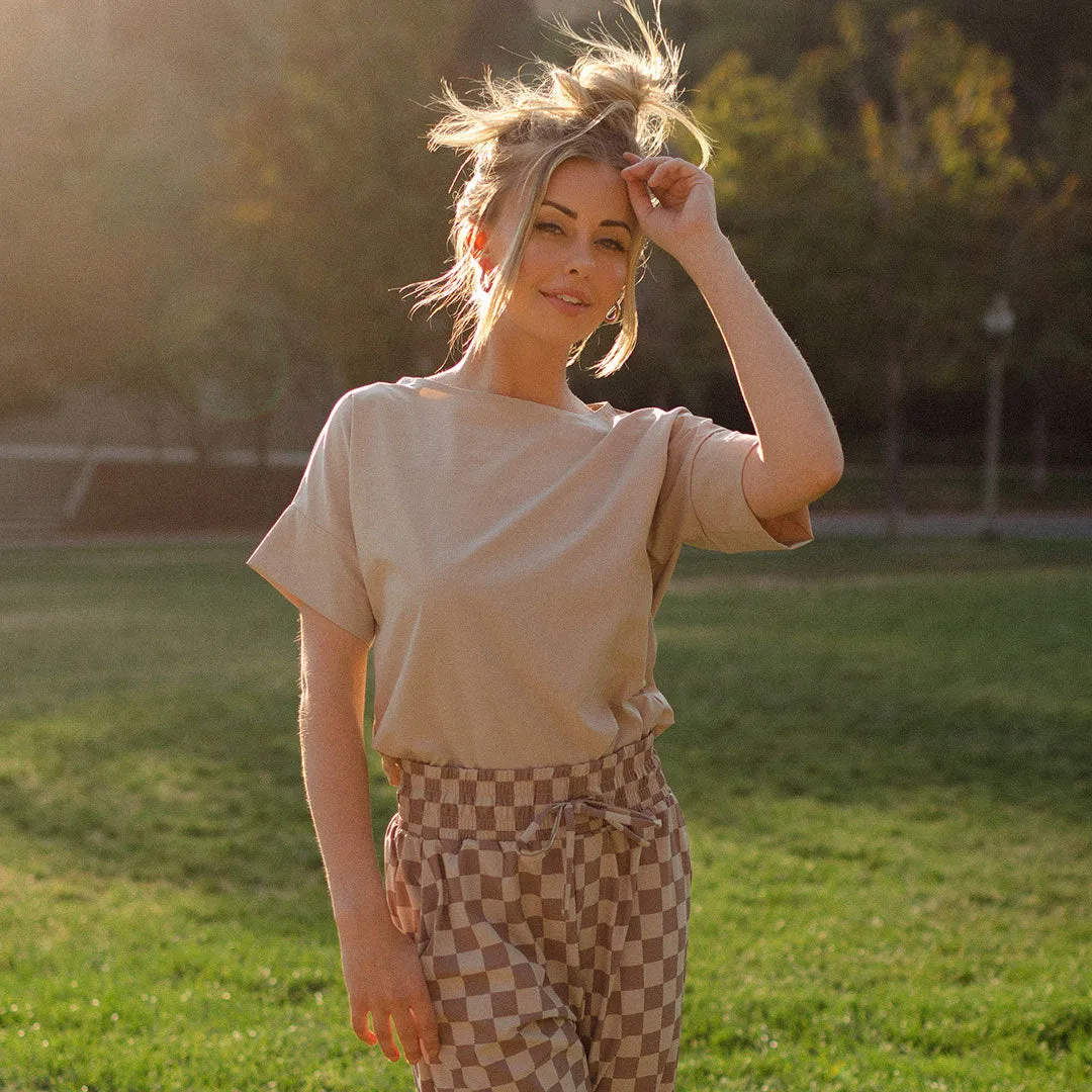 Boss Tee, Cobblestone boxy cut