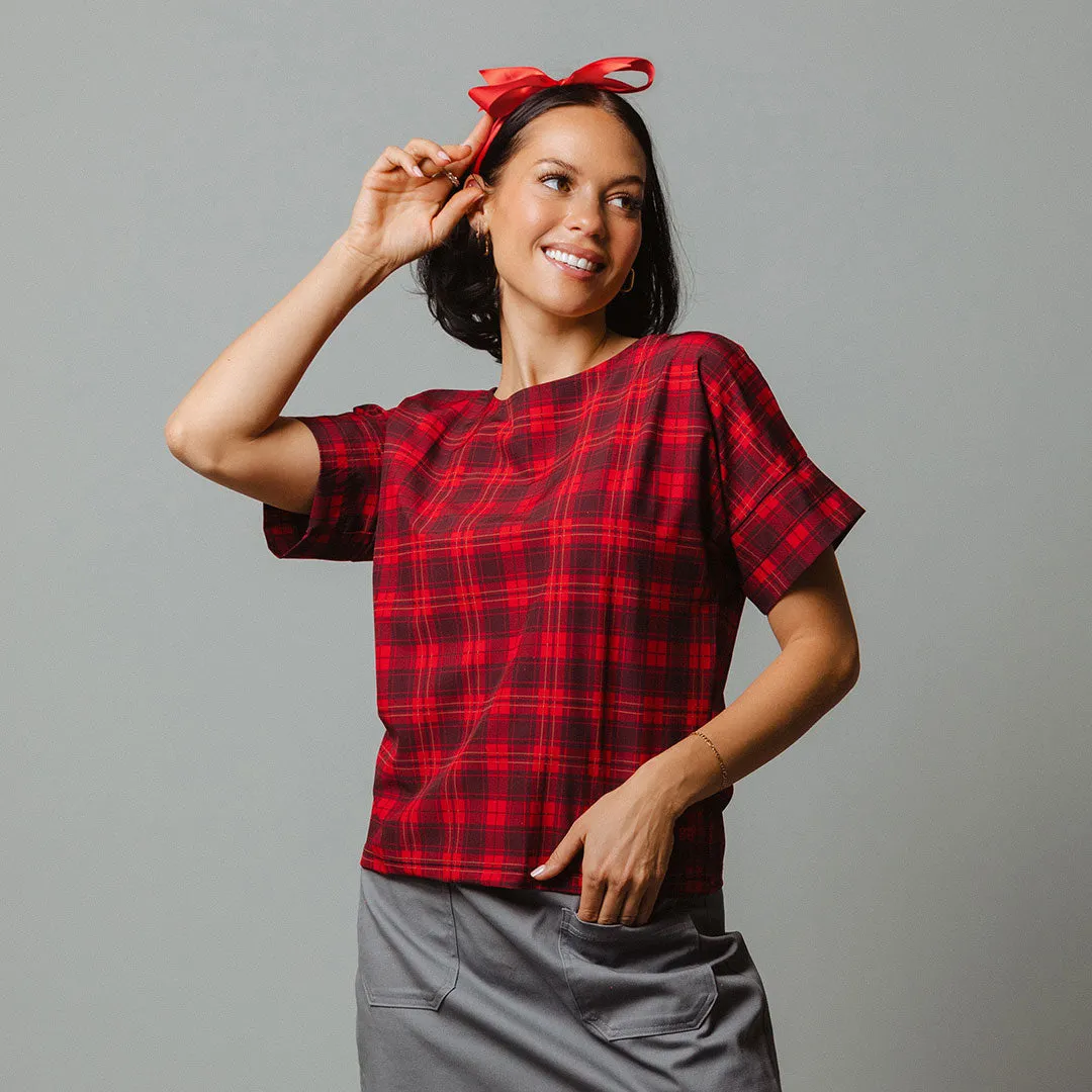 Boss Tee, Frasier Plaid grey base