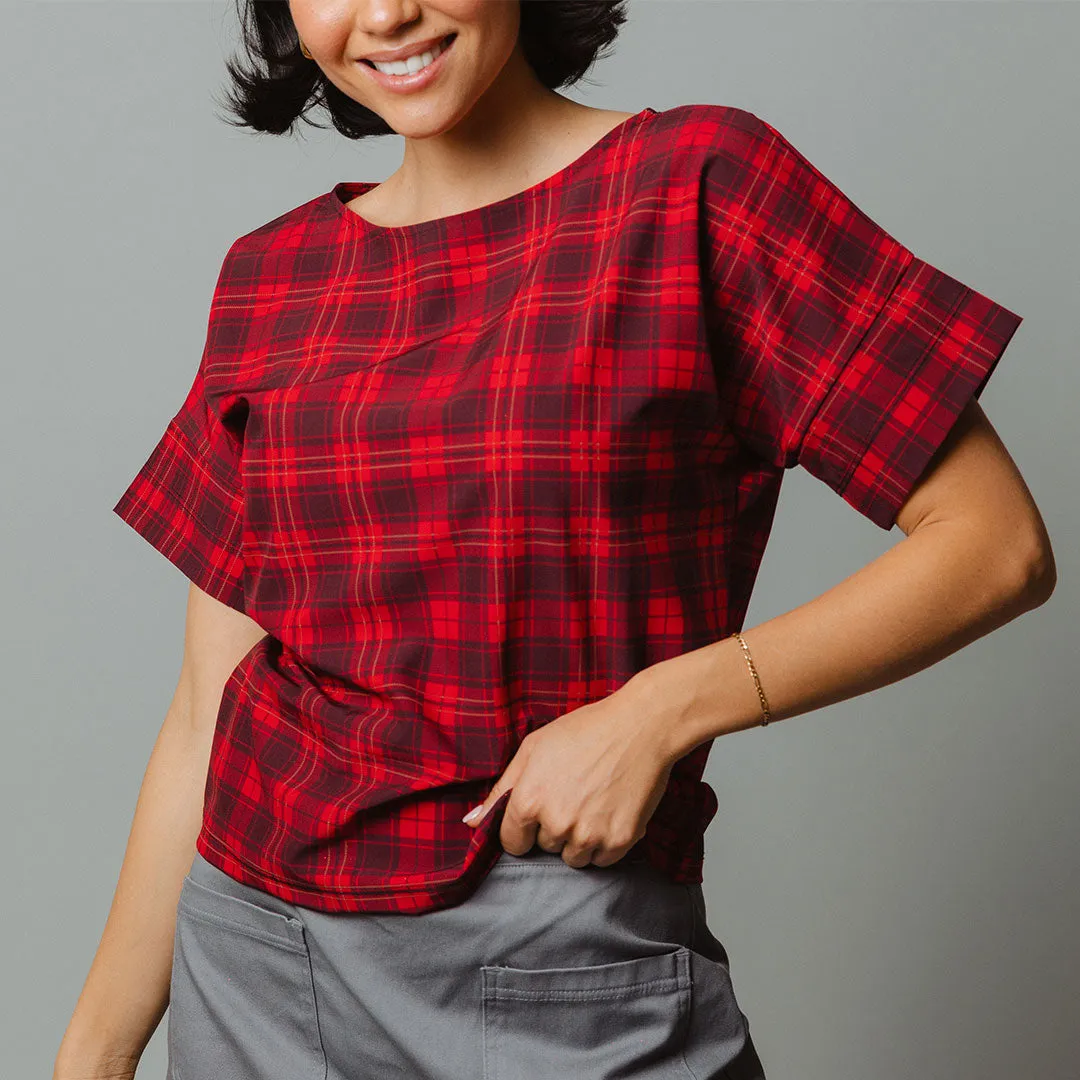 Boss Tee, Frasier Plaid grey base