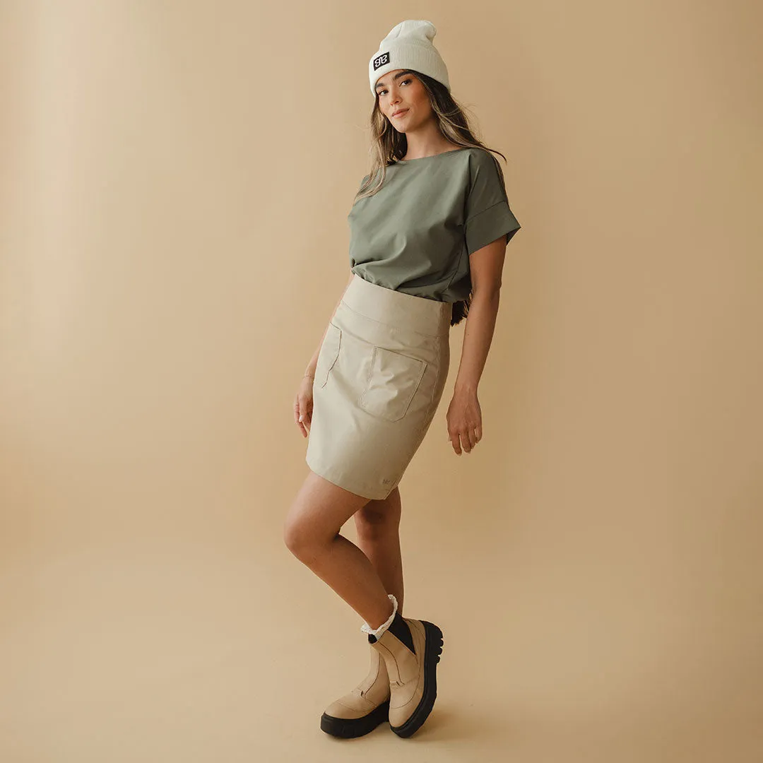 Boss Tee, Olive retro feel