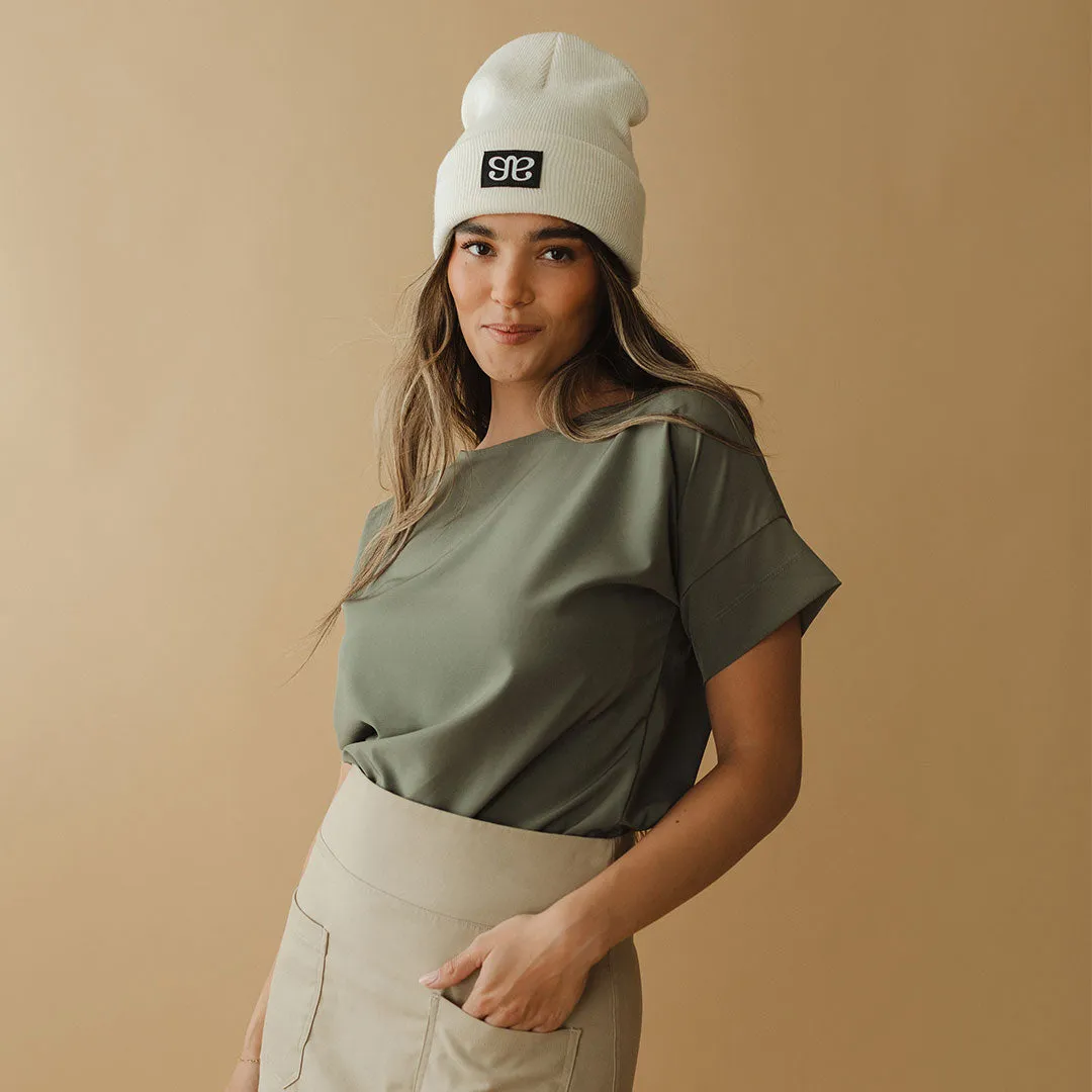 Boss Tee, Olive retro feel
