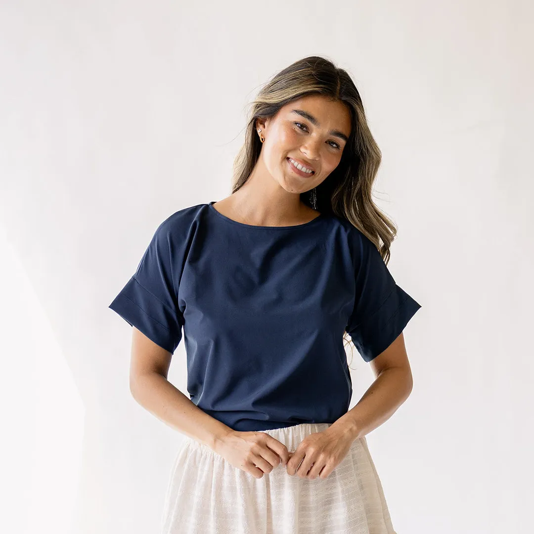Boss Tee, True Blue layer mix