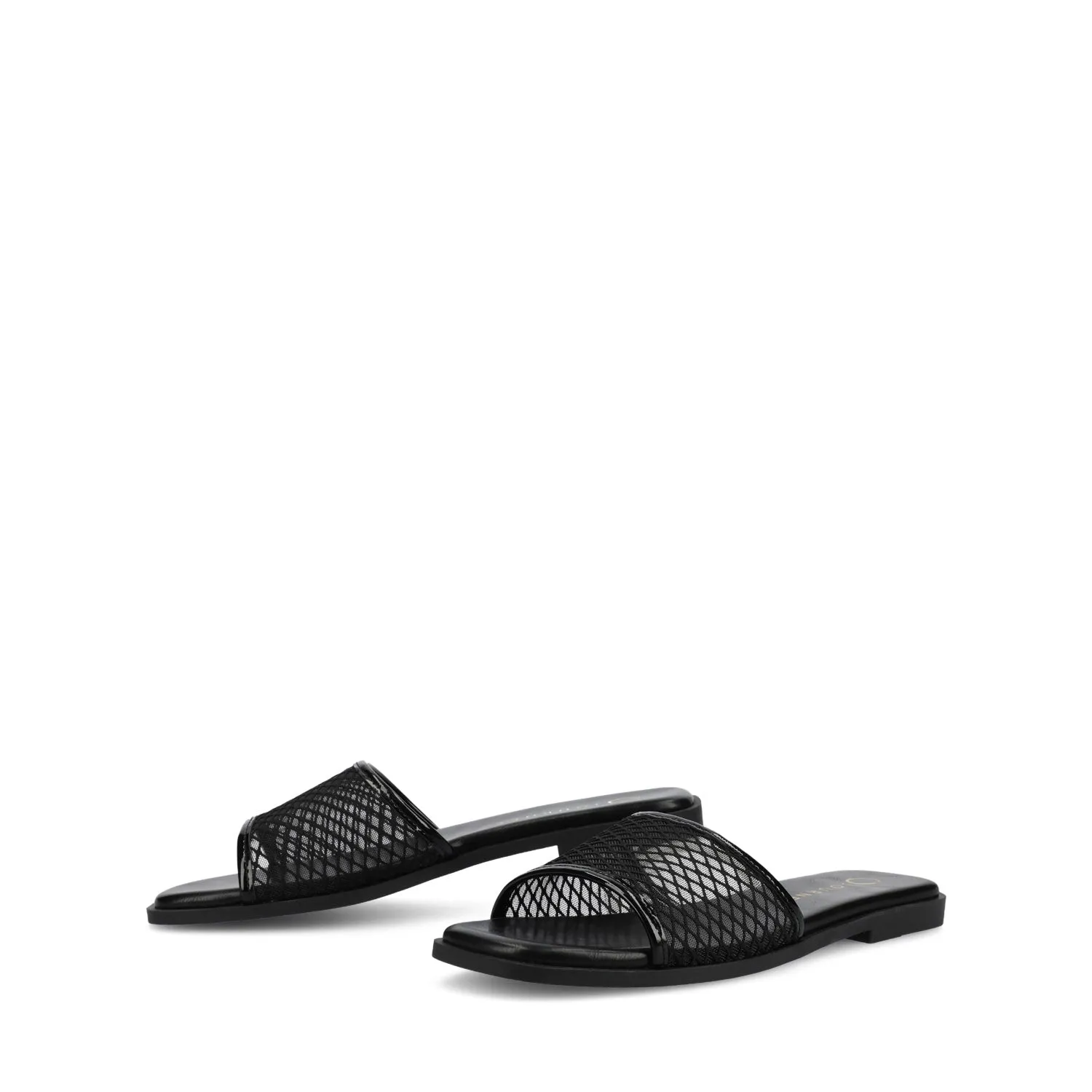 BRECKLEY SLIDE SANDALS IN MESH slow pace