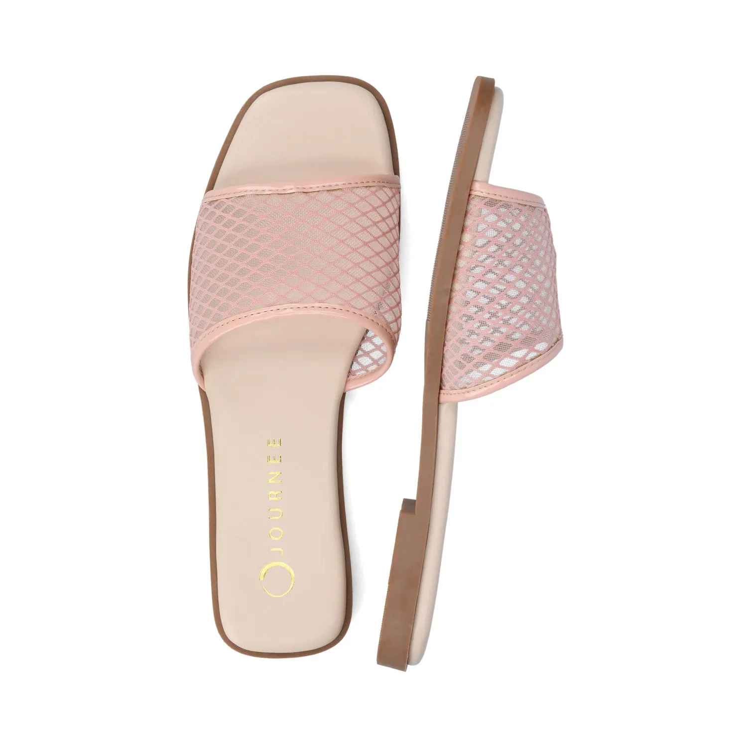 BRECKLEY SLIDE SANDALS IN MESH slow pace