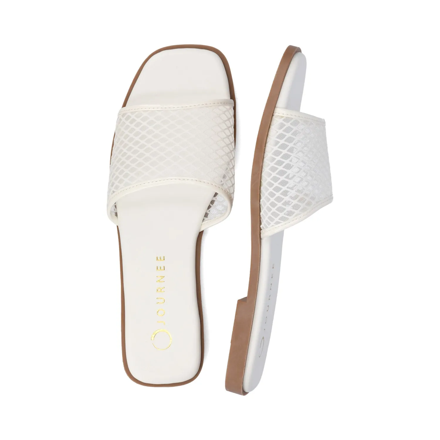 BRECKLEY SLIDE SANDALS IN MESH slow pace