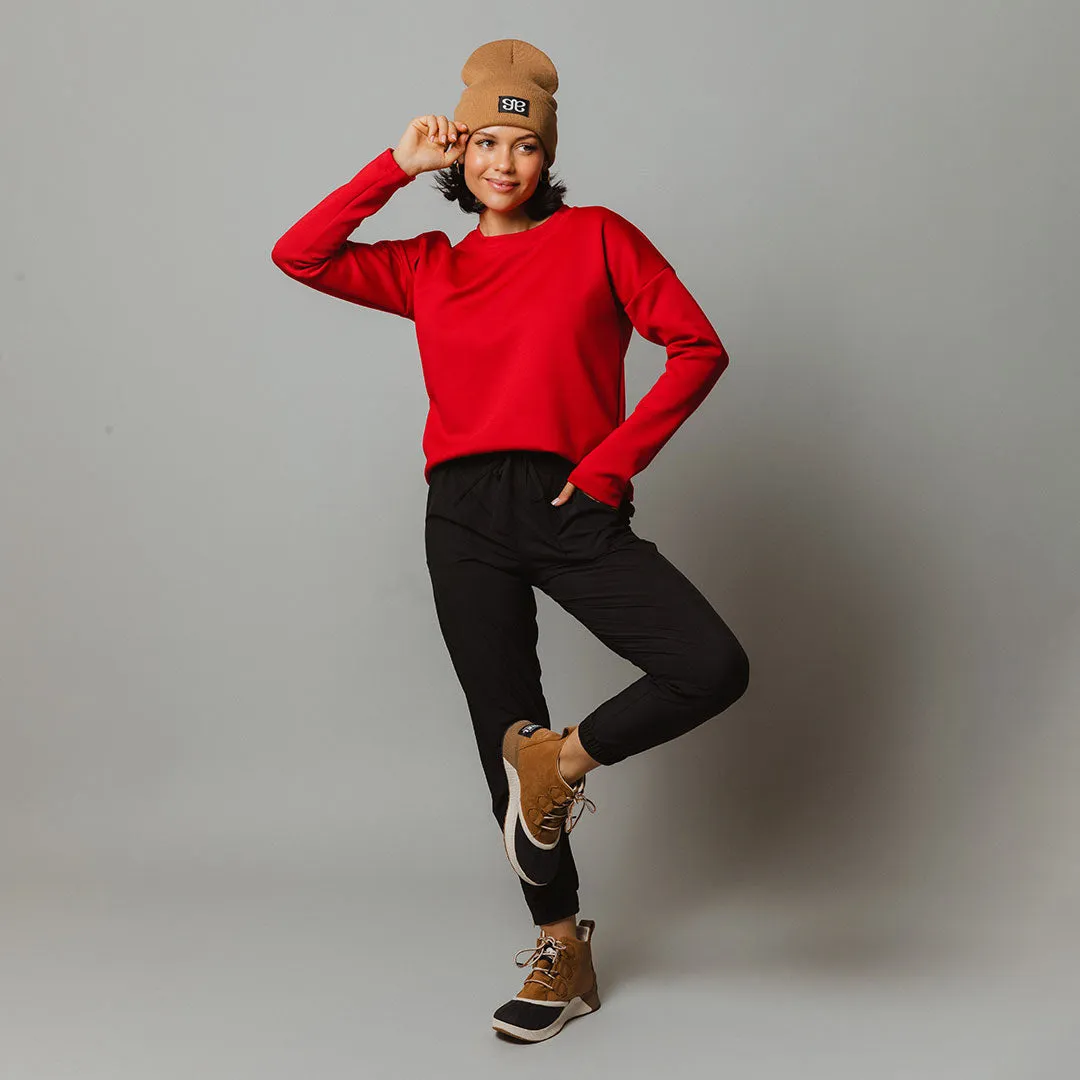 Brighton Pullover, Crimson cozy hug