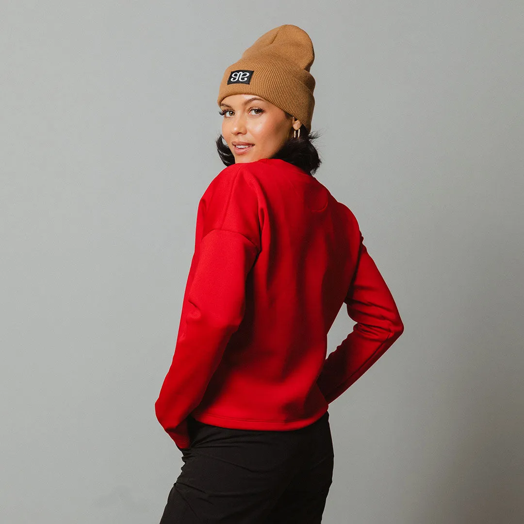 Brighton Pullover, Crimson cozy hug