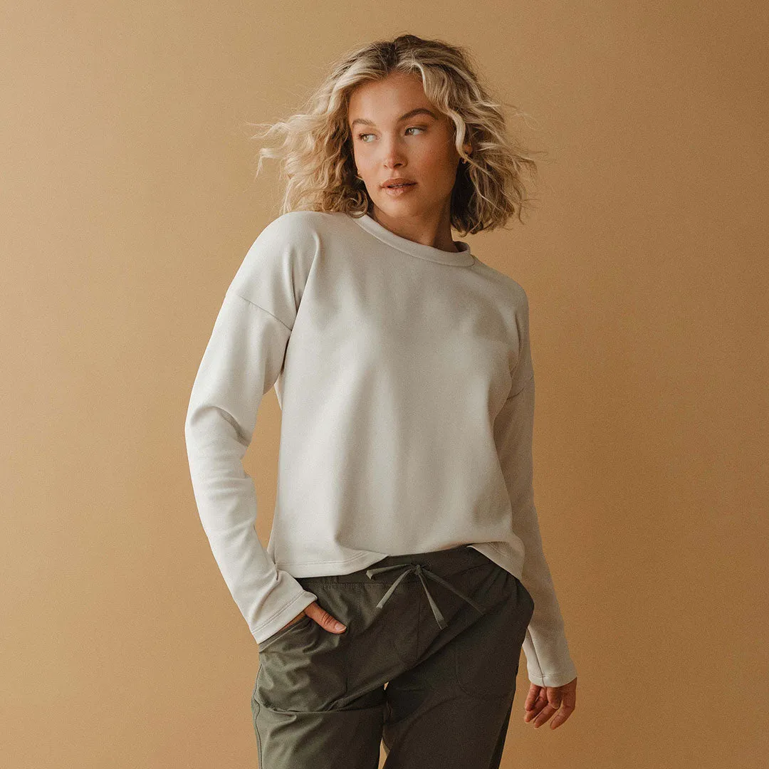 Brighton Pullover, Stone sleep vibe