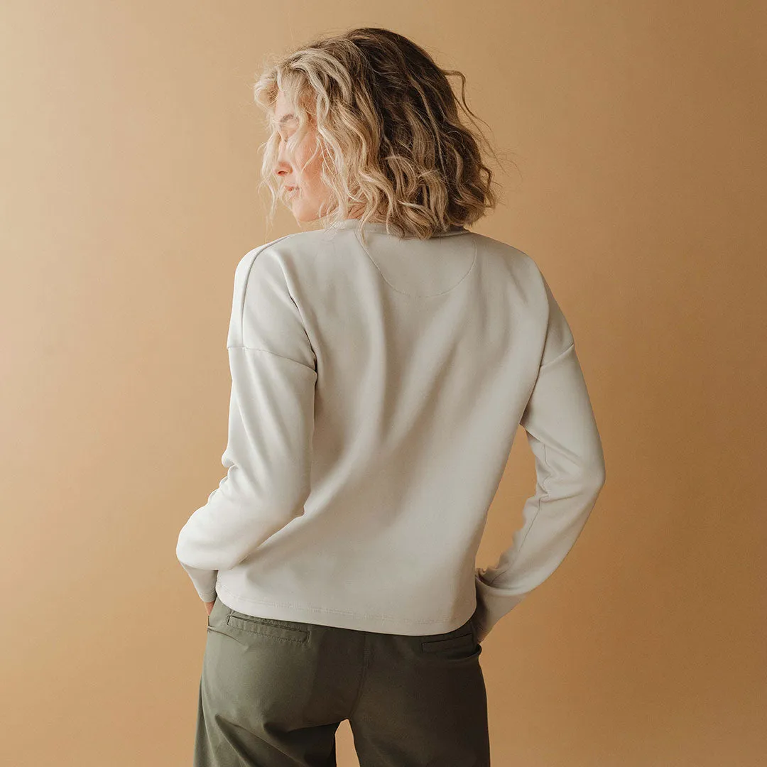 Brighton Pullover, Stone sleep vibe