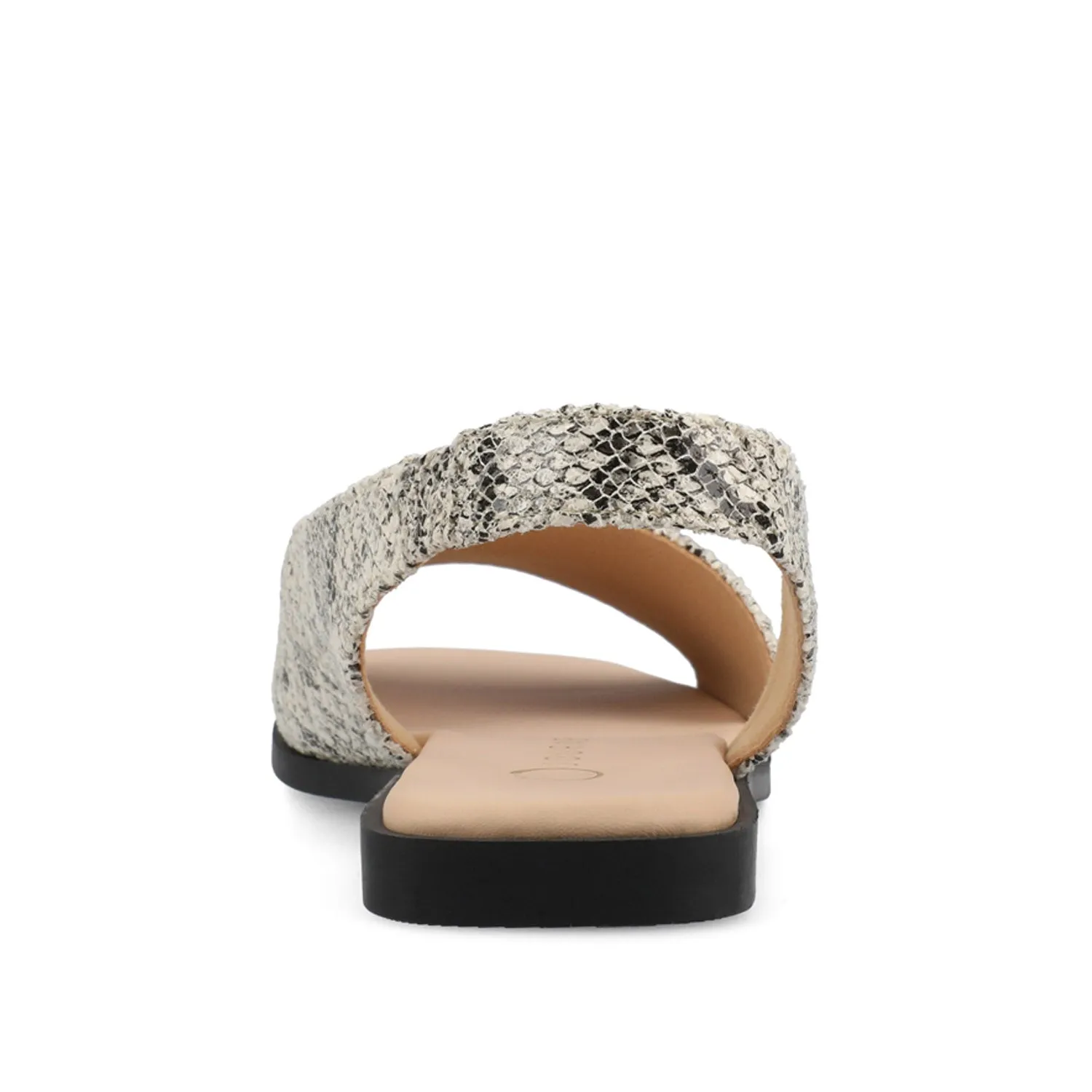 BRINSLEY FAUX LEATHER SANDALS IN WIDE smooth feel