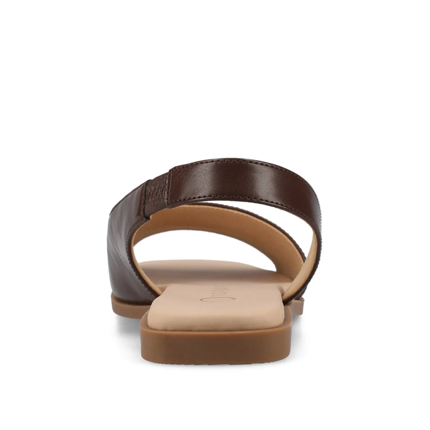 BRINSLEY FAUX LEATHER SANDALS IN WIDE smooth feel
