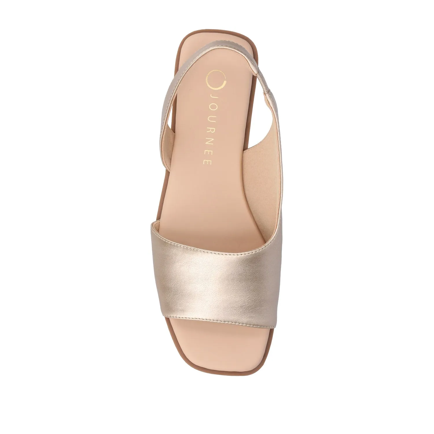 BRINSLEY FAUX LEATHER SANDALS IN WIDE smooth feel