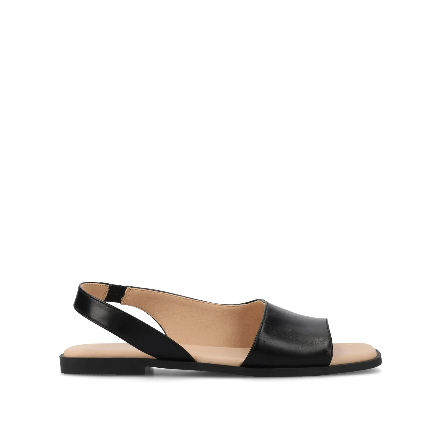 BRINSLEY FAUX LEATHER SANDALS IN WIDE smooth feel