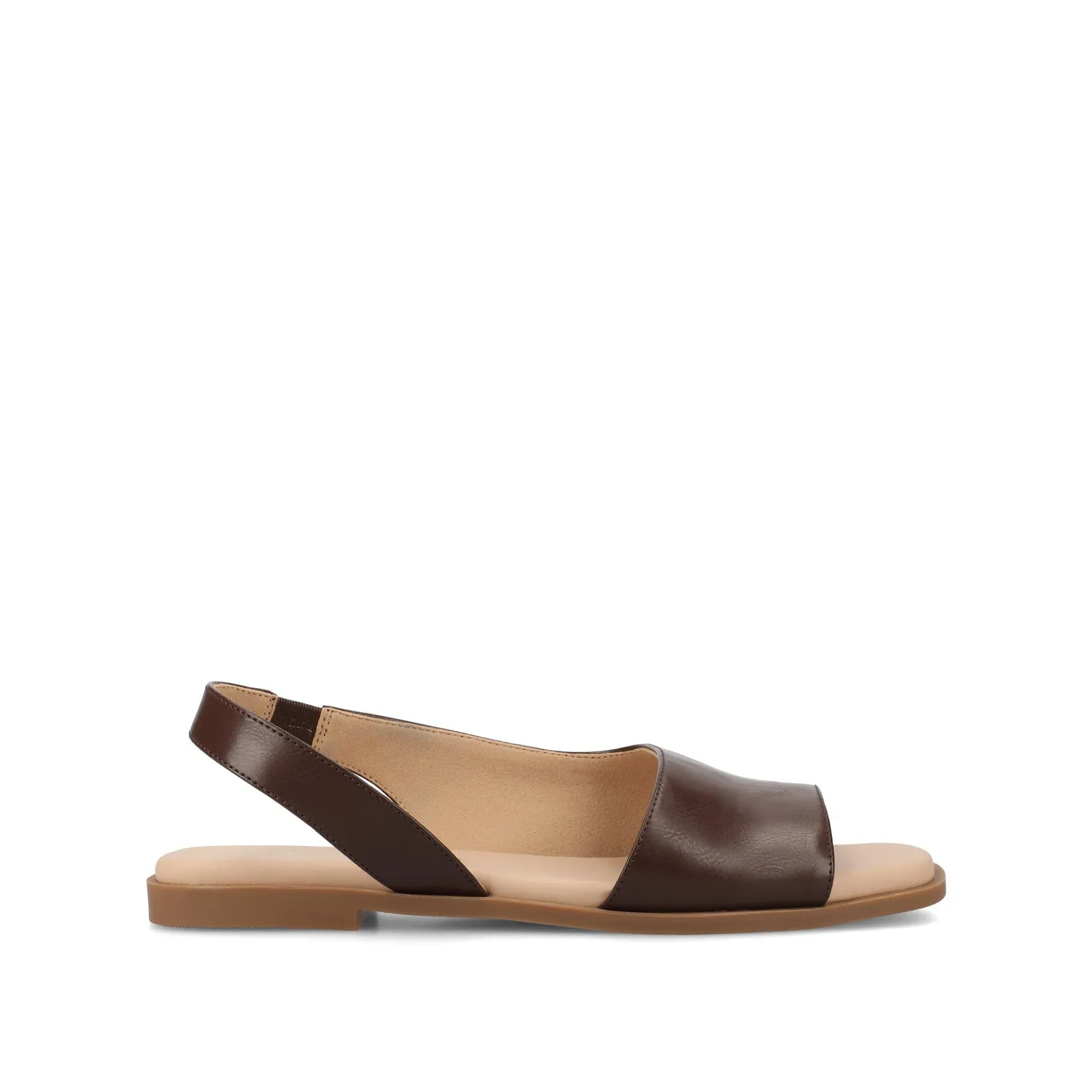BRINSLEY FAUX LEATHER SANDALS IN WIDE smooth feel